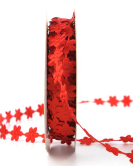 Blütengirlande, rot, 10 mm breit - dekogirlande