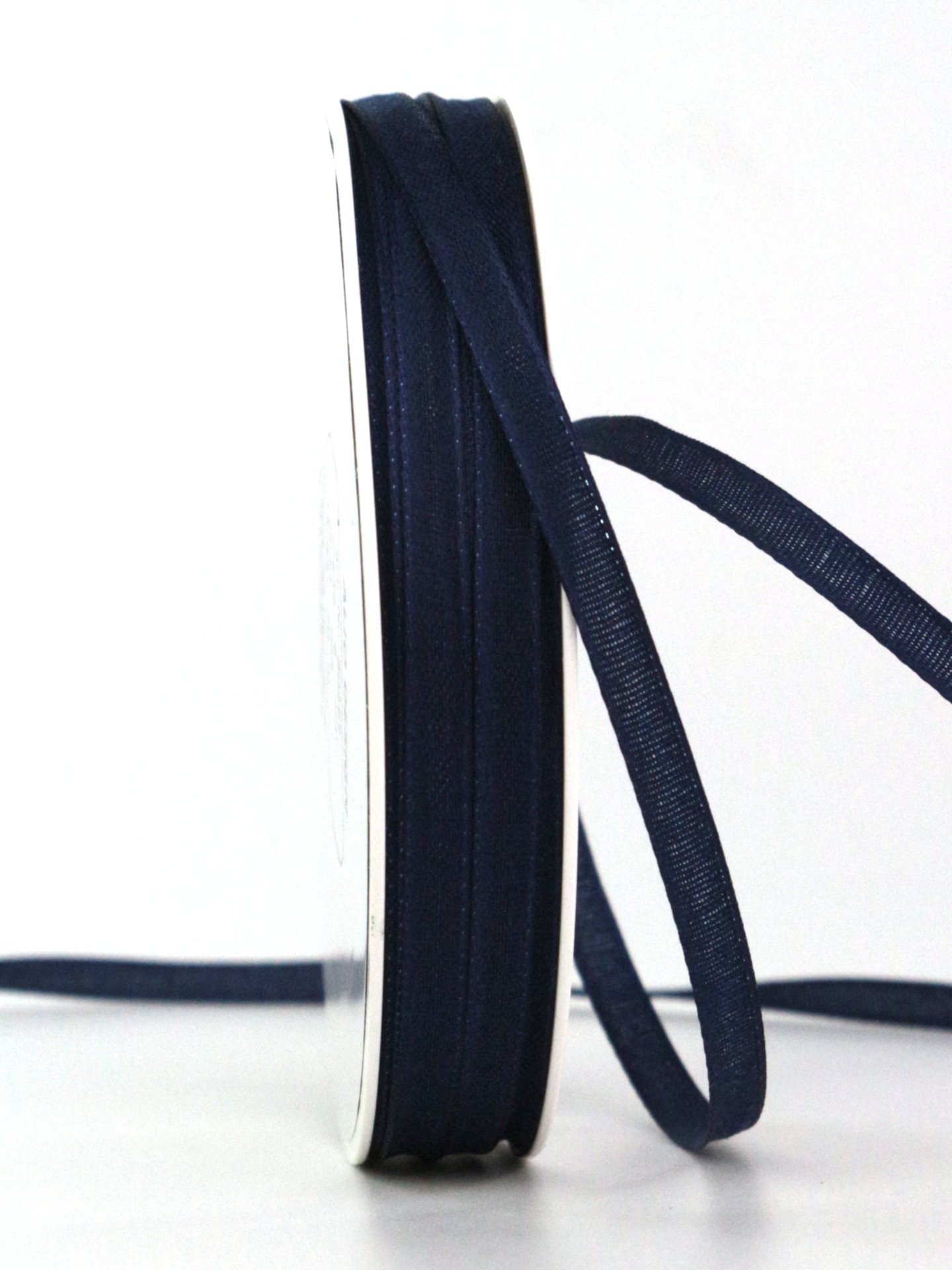 Taftband, marineblau, 6 mm breit, 40 m Rolle - taftband