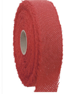 Edel-Juteband, rot, 55 mm breit, 30 m Rolle - eco-baender, andere-baender, juteband, geschenkband