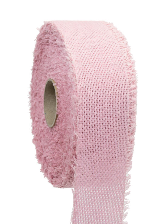 Edel-Juteband, rosa, 55 mm breit, 30 m Rolle - geschenkband, juteband, eco-baender, andere-baender