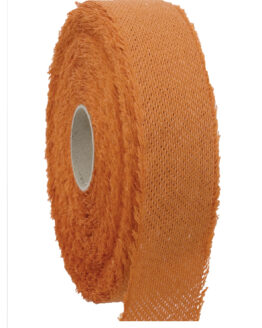 Edel-Juteband, orange, 55 mm breit, 30 m Rolle - andere-baender, geschenkband, juteband, eco-baender