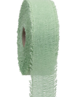 Edel-Juteband, pastelgrün, 55 mm breit, 30 m Rolle - andere-baender, geschenkband, juteband, eco-baender