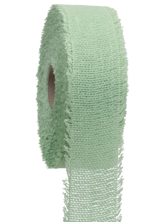 Edel-Juteband, pastelgrün, 55 mm breit, 30 m Rolle - eco-baender, andere-baender, geschenkband, juteband