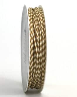 Flechtkordel creme-braun, 3 mm stark