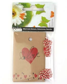 Geschenkanhänger All Love, rot, 4 Stück Beutel - accessoires, geschenkanhaenger, muttertag, geburtstag, valentinstag