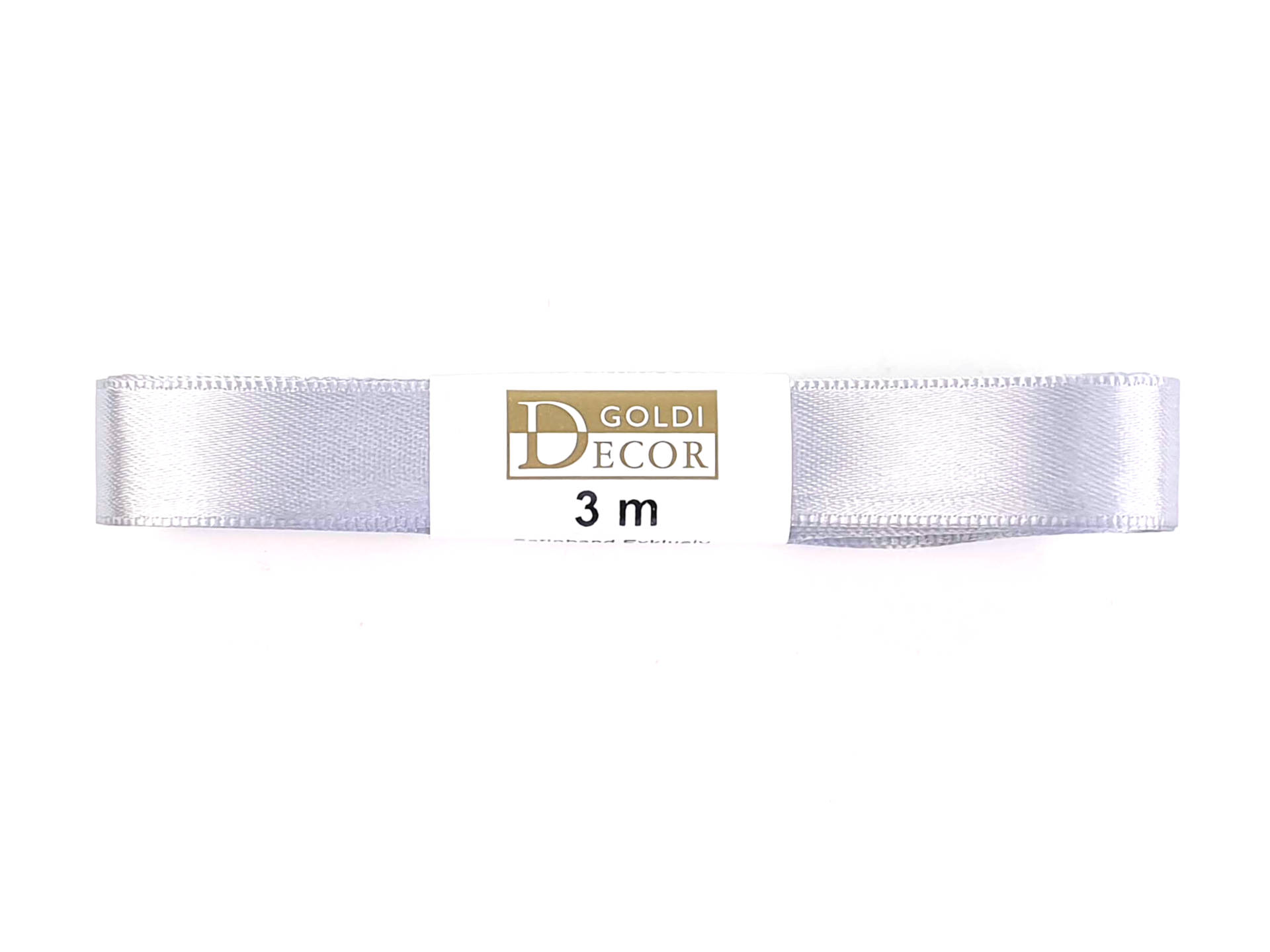 Premium-Satinband, silbergrau, 15 mm breit, 3 m Strängchen - satinband-dauersortiment, premium-qualitaet, satinband, geschenkband, dauersortiment