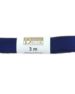 Premium-Satinband, marineblau, 15 mm breit, 3 m Strängchen