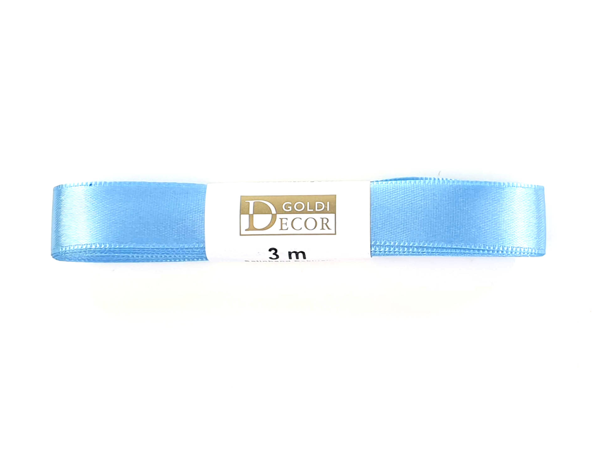 Premium-Satinband, hellblau, 15 mm breit, 3 m Strängchen - dauersortiment, satinband-dauersortiment, satinband, premium-qualitaet, geschenkband