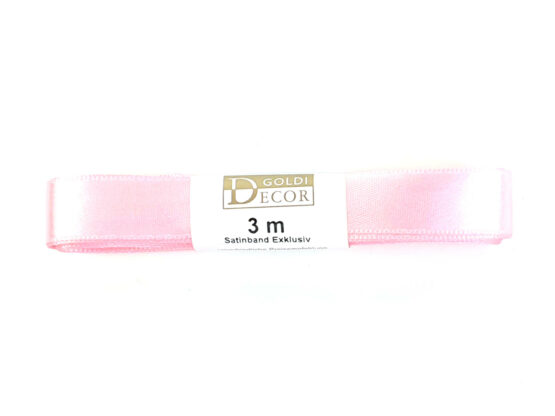 Premium-Satinband, rosa, 15 mm breit, 3 m Strängchen - dauersortiment, satinband-dauersortiment, satinband, premium-qualitaet, geschenkband