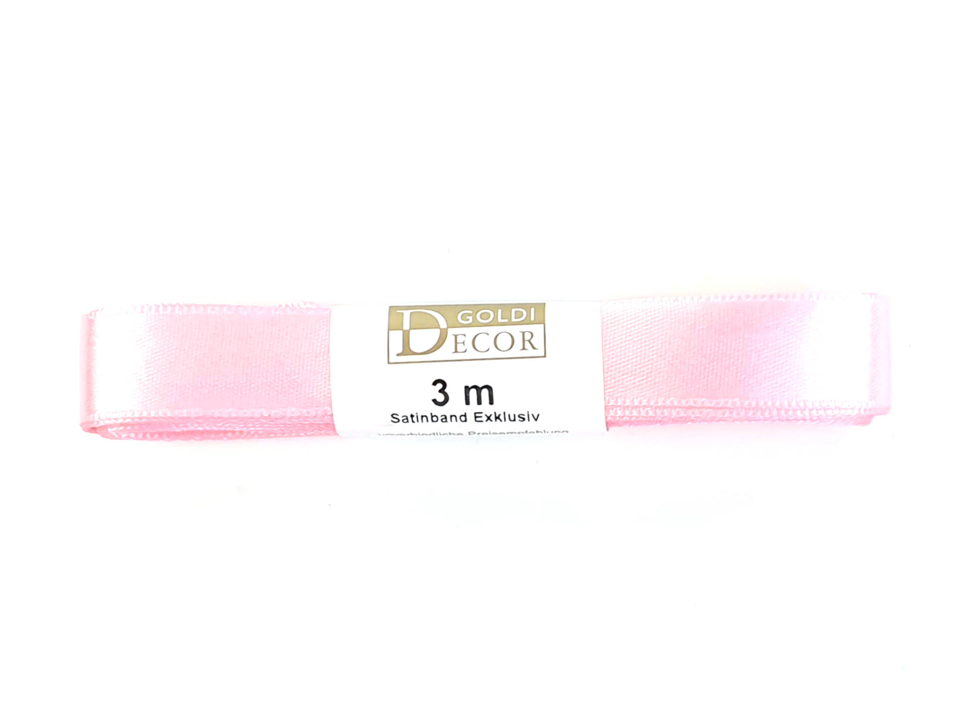 Premium-Satinband, rosa, 15 mm breit, 3 m Strängchen - premium-qualitaet, geschenkband, dauersortiment, satinband-dauersortiment, satinband
