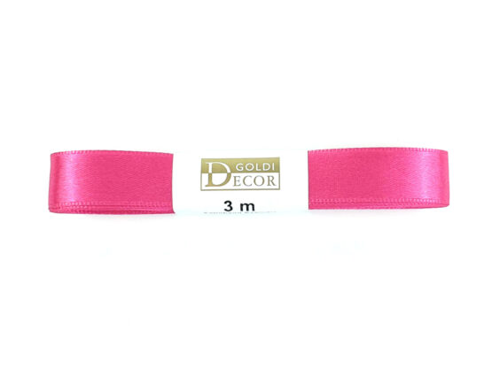 Premium-Satinband, pink, 15 mm breit, 3 m Strängchen - geschenkband, dauersortiment, satinband-dauersortiment, satinband, premium-qualitaet