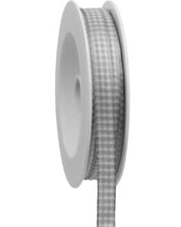 Karoband ohne Drahtkante, grau, 8 mm breit, 20 m Rolle