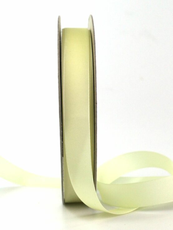 Taftband pastel, gelb, 15 mm breit, 50 m Rolle - taftband