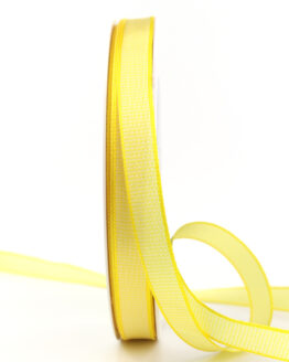 Ripsband „lebensmittelecht“, gelb, 10 mm breit - geschenkband, geschenkband-einfarbig