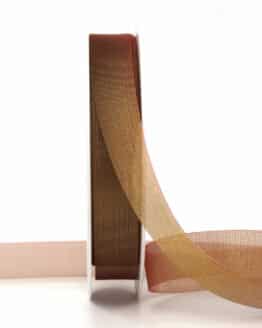 Metallic Organzaband, rot, 15 mm breit, 25 m Rolle