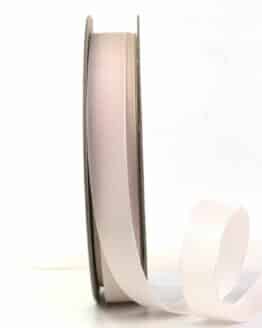 Taftband pastel, creme, 15 mm breit, 50 m Rolle