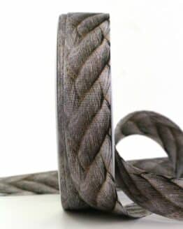 Dekoband Tau, grau, 25 mm breit, 25 m Rolle