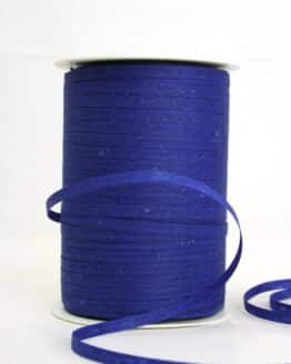 Baumwoll-Kräuselband dunkelblau, 5 mm - kompostierbare-geschenkbaender, eco-baender, biologisch-abbaubar, ballonbaender, raffia, polyband, bastband