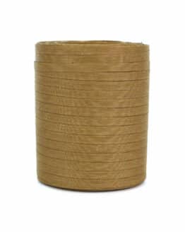 Baumwoll-Kräuselband senfgelb, 5 mm - kompostierbare-geschenkbaender, polyband, eco-baender, biologisch-abbaubar, raffia, ballonbaender, bastband