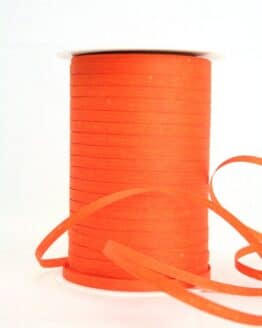 Baumwoll-Kräuselband orange, 5 mm - kompostierbare-geschenkbaender, bastband, eco-baender, polyband, biologisch-abbaubar, ballonbaender, raffia