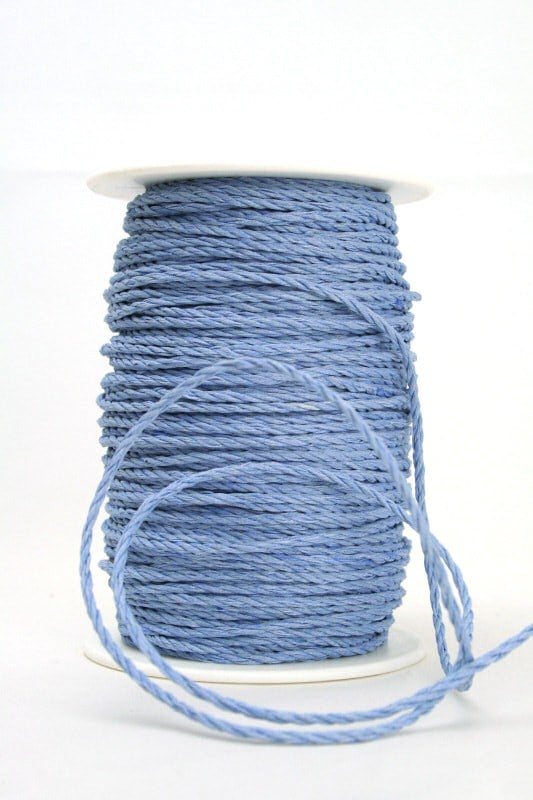 Baumwollkordel hellblau, 3 mm - kordeln