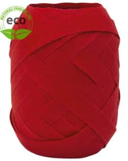 Baumwoll-Ringelband, rot, 10 mm breit, ECO - biologisch-abbaubar, geschenkband-einfarbig, ballonbaender, polyband, kompostierbare-geschenkbaender, eco-baender, geschenkband