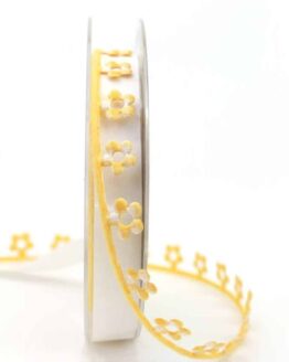 Blütengirlande gelb kariert