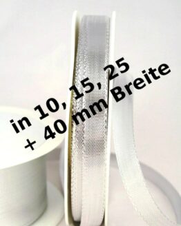 Lamé - Dekoband silber in 10, 15, 25 und 40 mm, ohne Drahtkante - geschenkband-weihnachten-dauersortiment, weihnachtsband, geschenkband-weihnachten, weihnachtsband-2, weihnachtsbaender