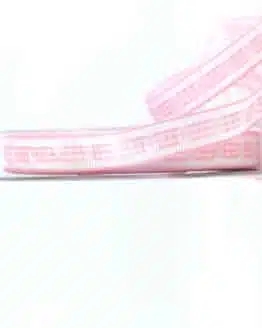 Dekoband Rips-/Satin, rosa-weiß, 15 mm breit - geschenkband-gemustert, dekoband