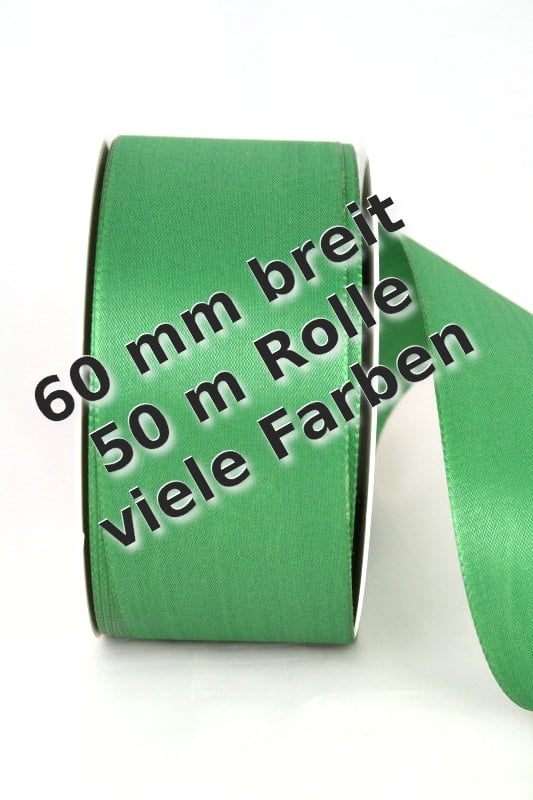 FIXATION 50 m x 60 mm Maigrün Vert Dekoband Geschenkband Taft 1m/0, 30 €