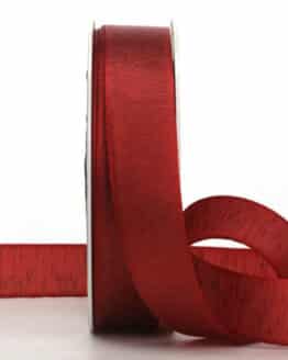 Rotmetallic Dekoband, 25 mm breit, 50 m Rolle, ohne Drahtkante