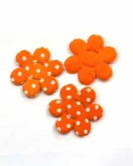 Dekoblüte zum Aufziehen, orange, 32 mm, 20 Stück - accessoires