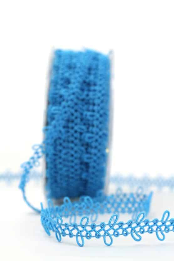 Dekolitze blau, 15 mm - geschenkband, dekoband