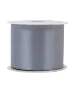 Doppelsatinband, silbergrau, 70 mm breit, 25 m Rolle