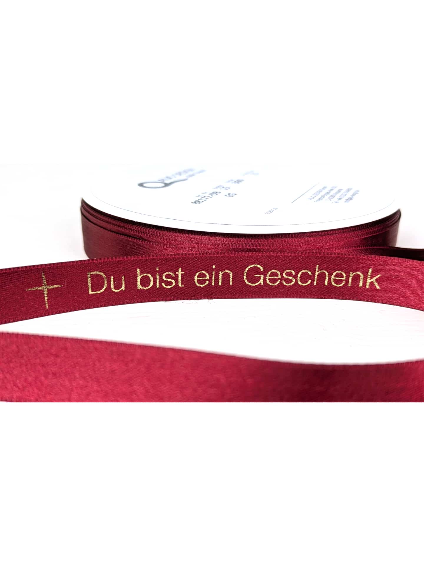 Du bist ein Geschenk - bordeaux-gold