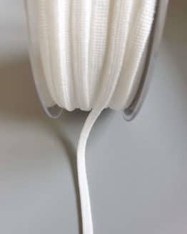 Gummiband (Elastikband), weiß, 5 mm breit, 25 m Rolle - elastikband, corona-hilfsmittel