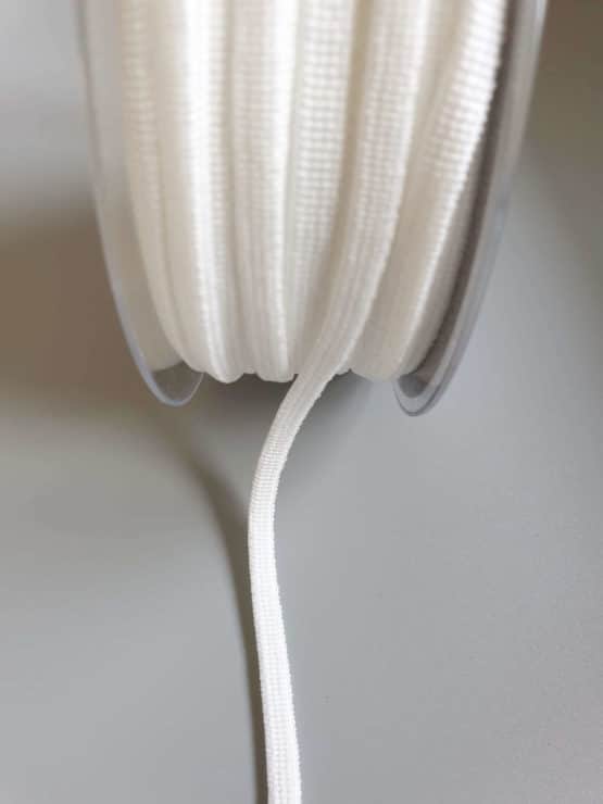 Gummiband (Elastikband), weiß, 5 mm breit, 25 m Rolle - corona-hilfsmittel, elastikband