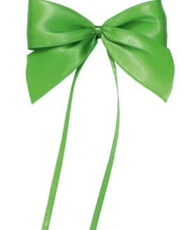 Schleife mit Bindeband, Satinband aus recyceltem PET 25mm breit, grün