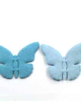 Filz-Schmetterling, hellblau, 52 mm, 20 Stück - geschenkanhaenger, accessoires