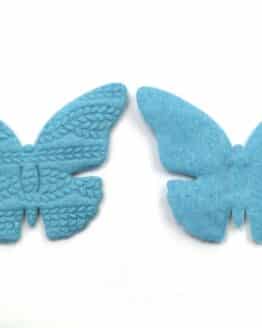 Filz-Schmetterling, türkis, 65 mm, 20 Stück - accessoires, geschenkanhaenger