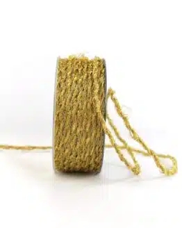 Fransenkordel, gold, 3 mm stark - kordeln