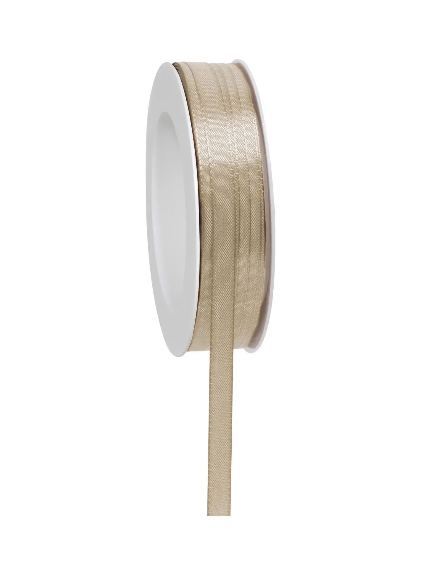 Geschenkband Basic - Taftband - warm taupe - 10mm - 50m - 884451002950