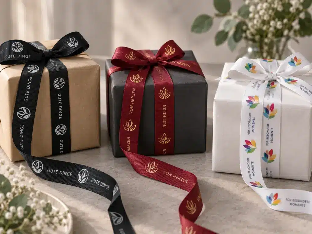 Logo auf Geschenkband gestalten: 10 Regeln für ein gutes Druckergebnis Logo auf Geschenkband gestalten: 10 Regeln für ein gutes Druckergebnis - tipps-tricks, personaliserte-bander, fuer-unternehmen
