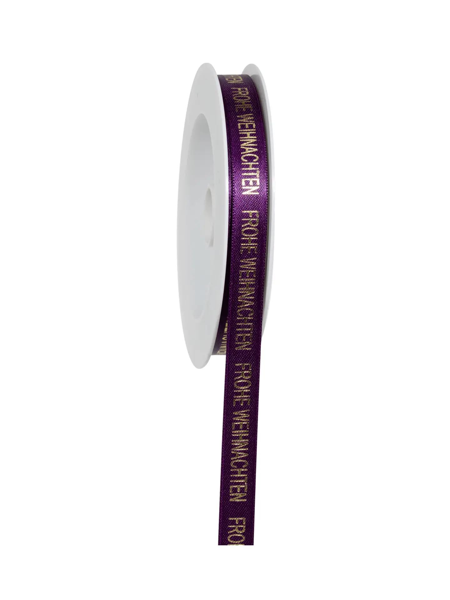 Geschenkband Weihnachtsgrüße - mauve-gold - 15mm - 18m - 883101560118