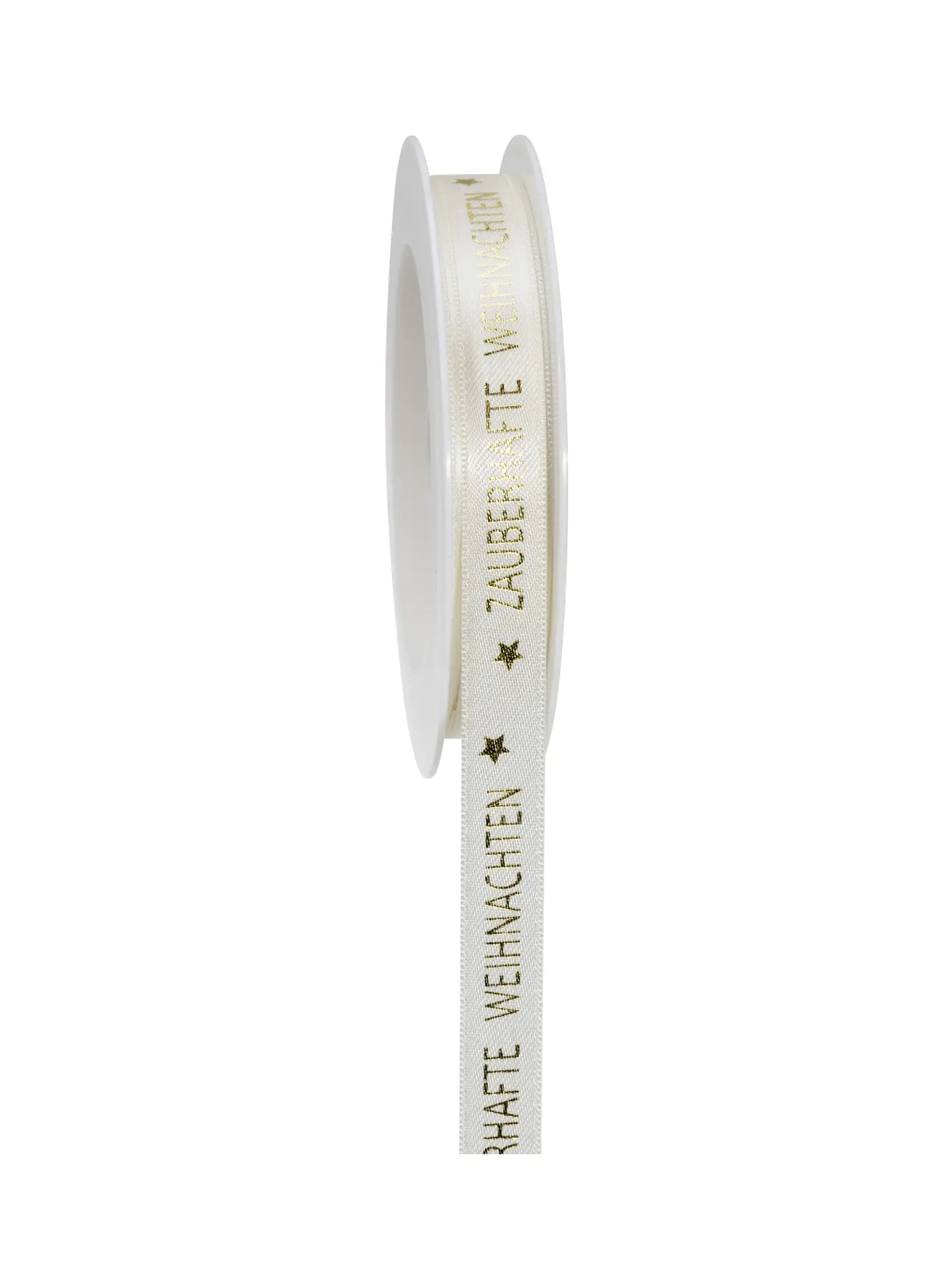 Geschenkband Zauberhafte Weihnachten - creme-gold - 15mm - 18m - 891401502118