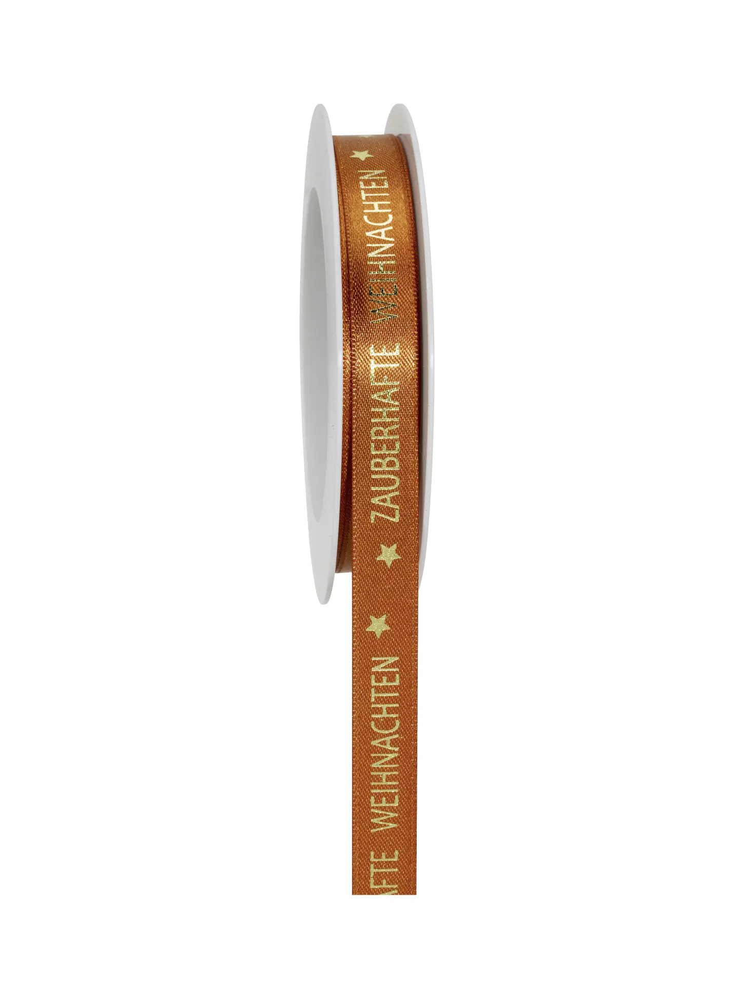 Geschenkband Zauberhafte Weihnachten - erde-gold - 15mm - 18m - 891401574518