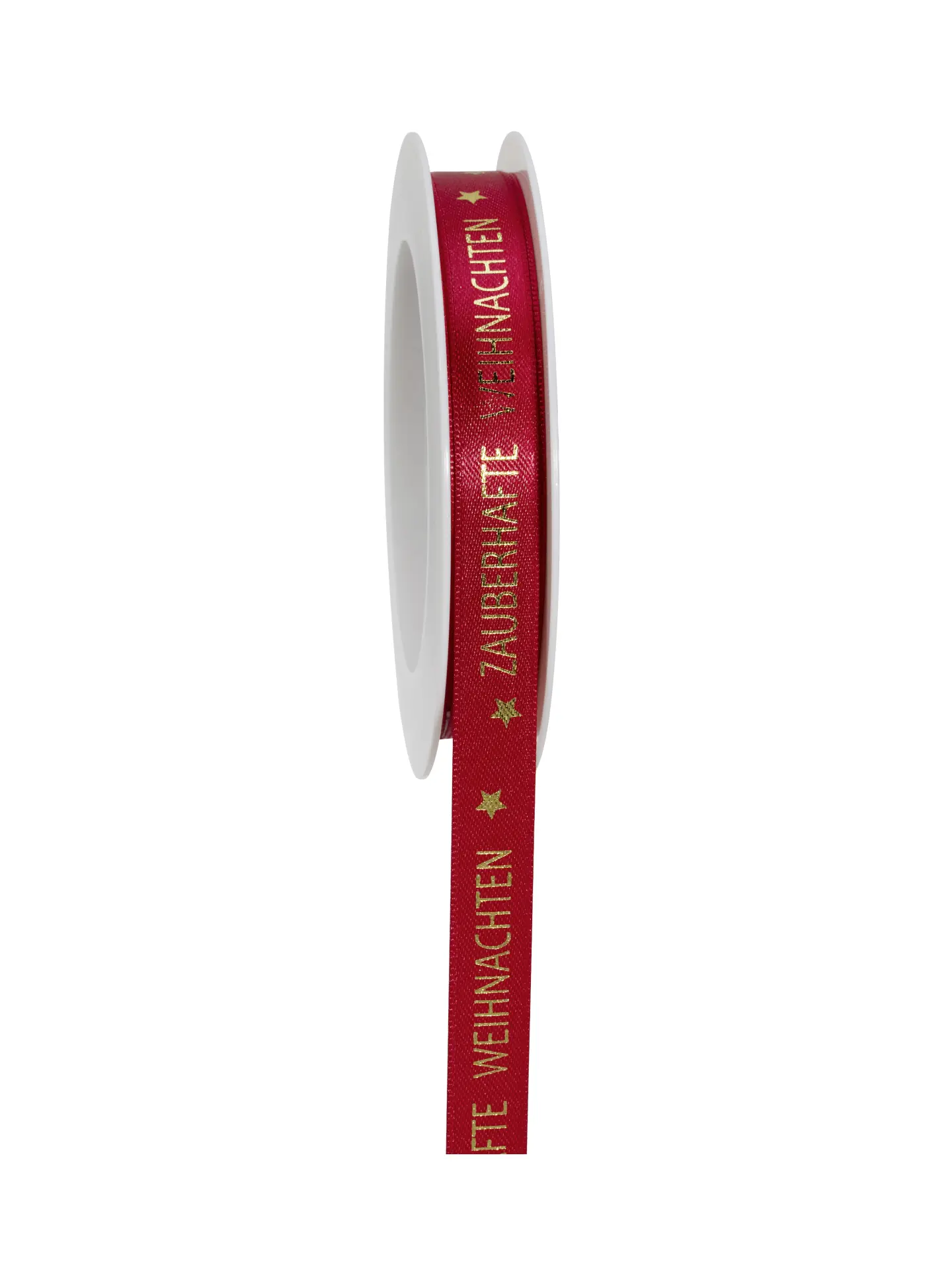 Geschenkband Zauberhafte Weihnachten - rot-gold - 15mm - 18m - 891401502018