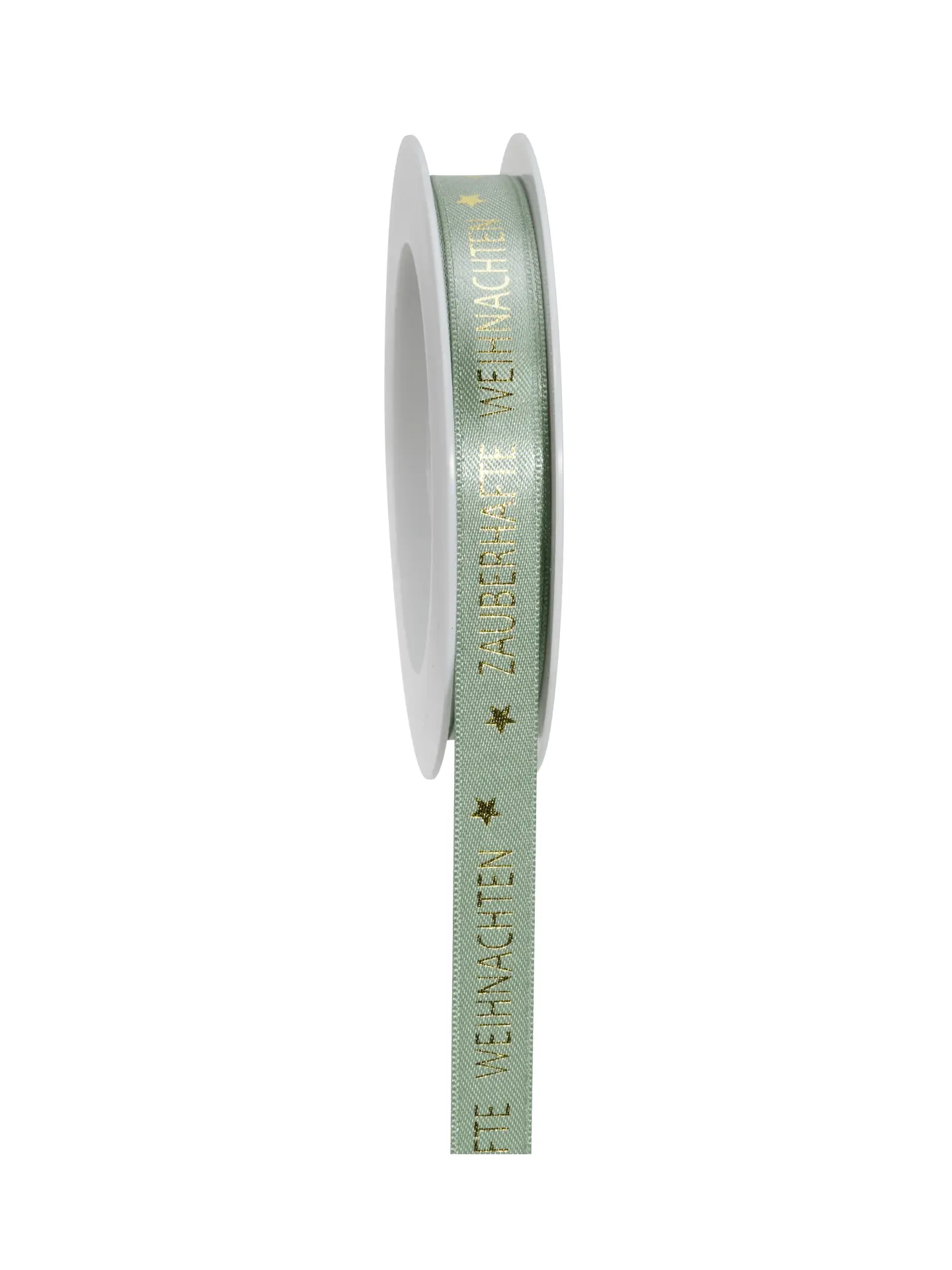 Geschenkband Zauberhafte Weihnachten - stone green-gold - 15mm - 18m - 891401552718