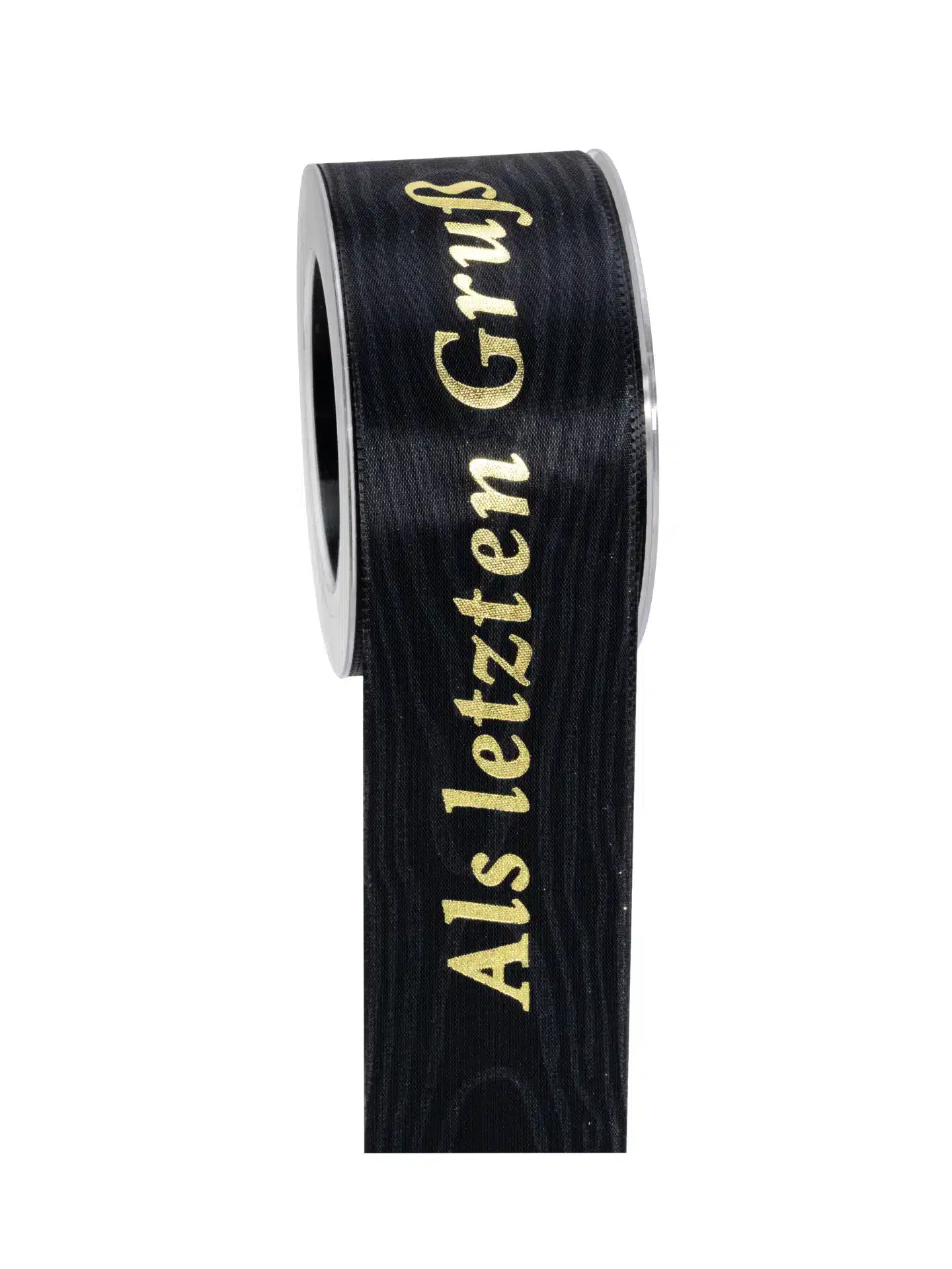 Geschenkband a.l.Gruß - schwarz-gold - 60mm - 20m - 887706001520