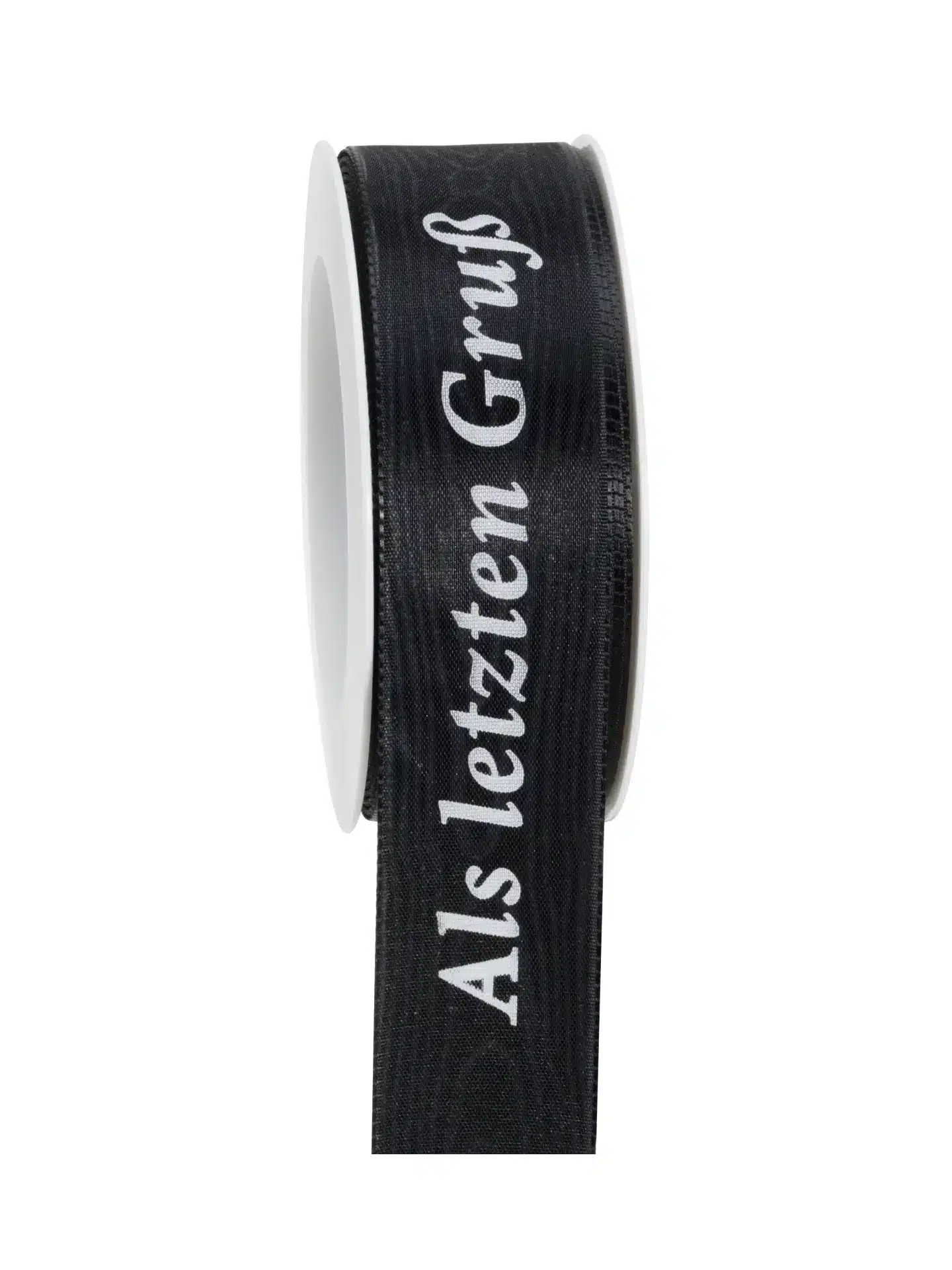 Geschenkband a.l.Gruß - schwarz-weiss - 40mm - 20m - 887704000120
